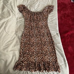 Leopard/Cheetah Print Midi Dress